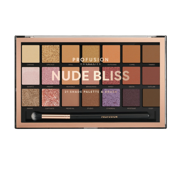 Profusion Cosmetics 21 Shade Eyeshadow Palette – Nude Bliss
