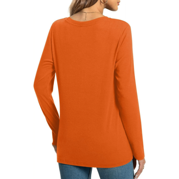 Women’s Long Sleeve Tunic Casual Round Neck T-Shirts - Image 2