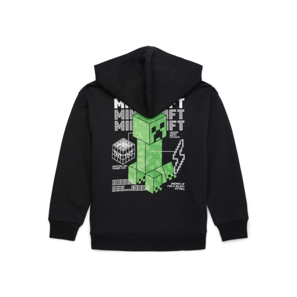 Minecraft Boys’ Front Back Graphic Hoodie - Image 2