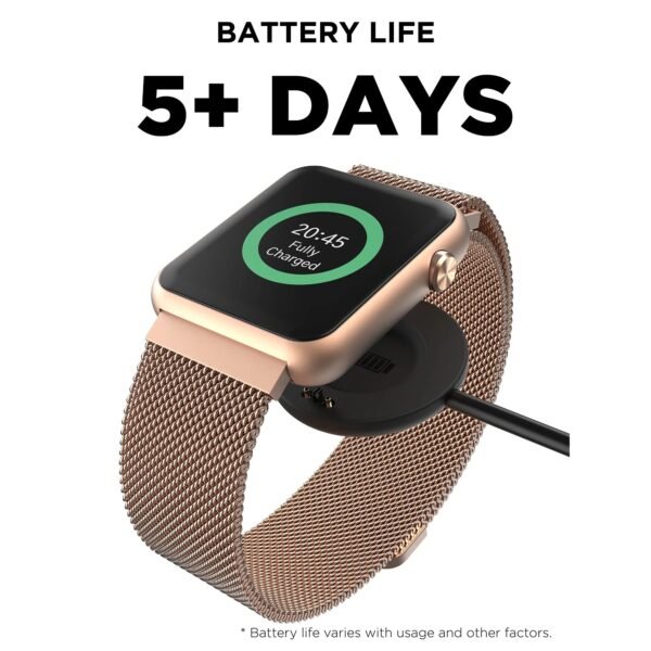 iTech Fusion 3 Rectangular Smart Watch, Rose Gold - Image 5