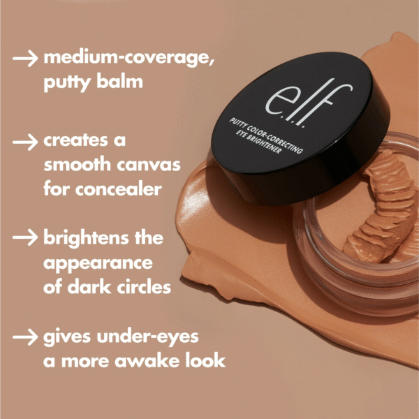 e.l.f. Putty Color-Correcting Eye Brightener, Light/Medium - Image 3