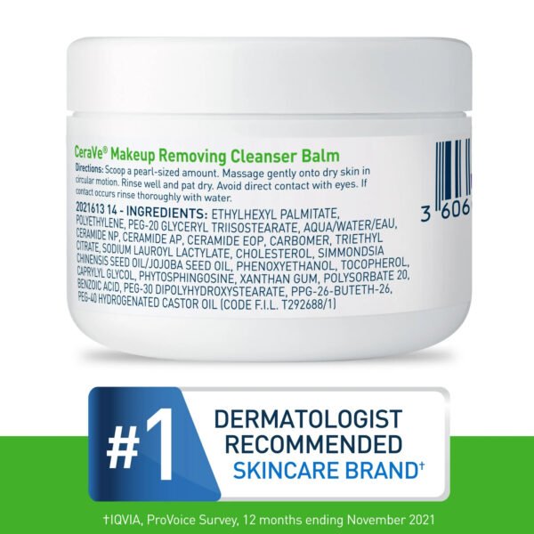 Cerave Hydrating Cleansing Balm, Face Makeup Remover - Image 2