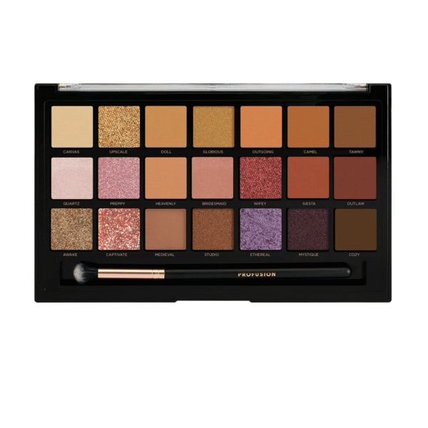 Profusion Cosmetics 21 Shade Eyeshadow Palette – Nude Bliss - Image 3