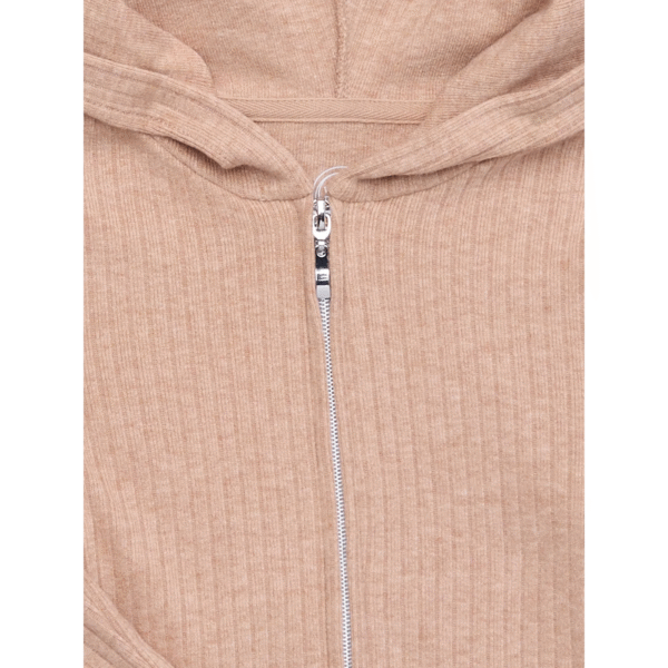 Wonder Nation Tween Girls Ribbed Knit Full Zip Hoodie - Image 3